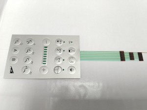 Custom tactile feeling and LEDs indication membrane switch