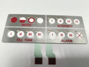 Brushed metal membrane switch